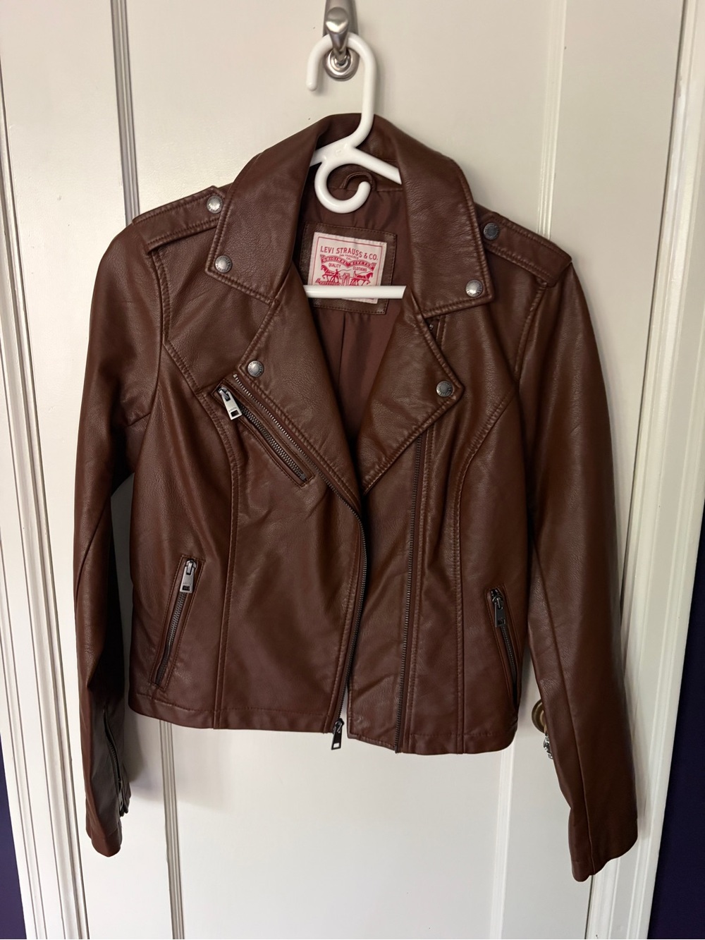 Levi's Women's Chocolate Brown Moto Faux Leather Jacket
